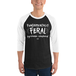 Open image in slideshow, 3/4 sleeve dark raglan: pyr sheps feral
