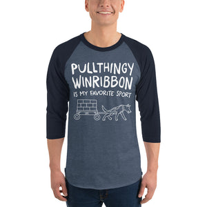 3/4 sleeve dark raglan: pullthingy winribbon