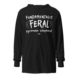 Open image in slideshow, unisex hooded long-sleeve tee: pyr sheps feral

