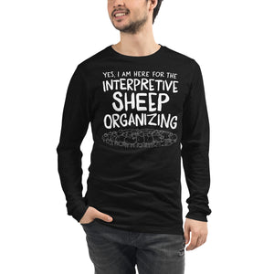 unisex long sleeve: interpretive sheep organizing