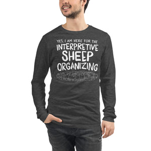 unisex long sleeve: interpretive sheep organizing