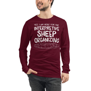 Open image in slideshow, unisex long sleeve: interpretive sheep organizing
