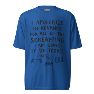 Open image in slideshow, unisex performance crew neck: apologize (agility)
