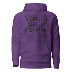Open image in slideshow, unisex hoodie: interpretive sheep organizing (black)

