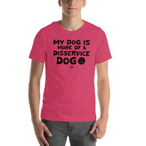 Open image in slideshow, unisex t-shirt: disservice dog (black print)
