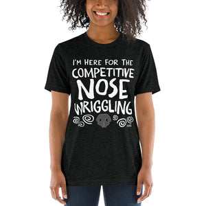 Open image in slideshow, unisex tri-blend t-shirt: nose wriggling
