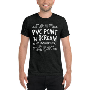 Open image in slideshow, unisex tri-blend t-shirt: pvc point n scream
