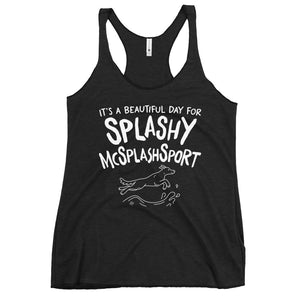 Open image in slideshow, women&#39;s racerback: splashy mcsplashsport
