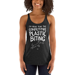 Open image in slideshow, women&#39;s racerback: competitive plastic biting
