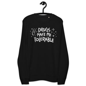 Open image in slideshow, unisex organic sweatshirt: tolerable
