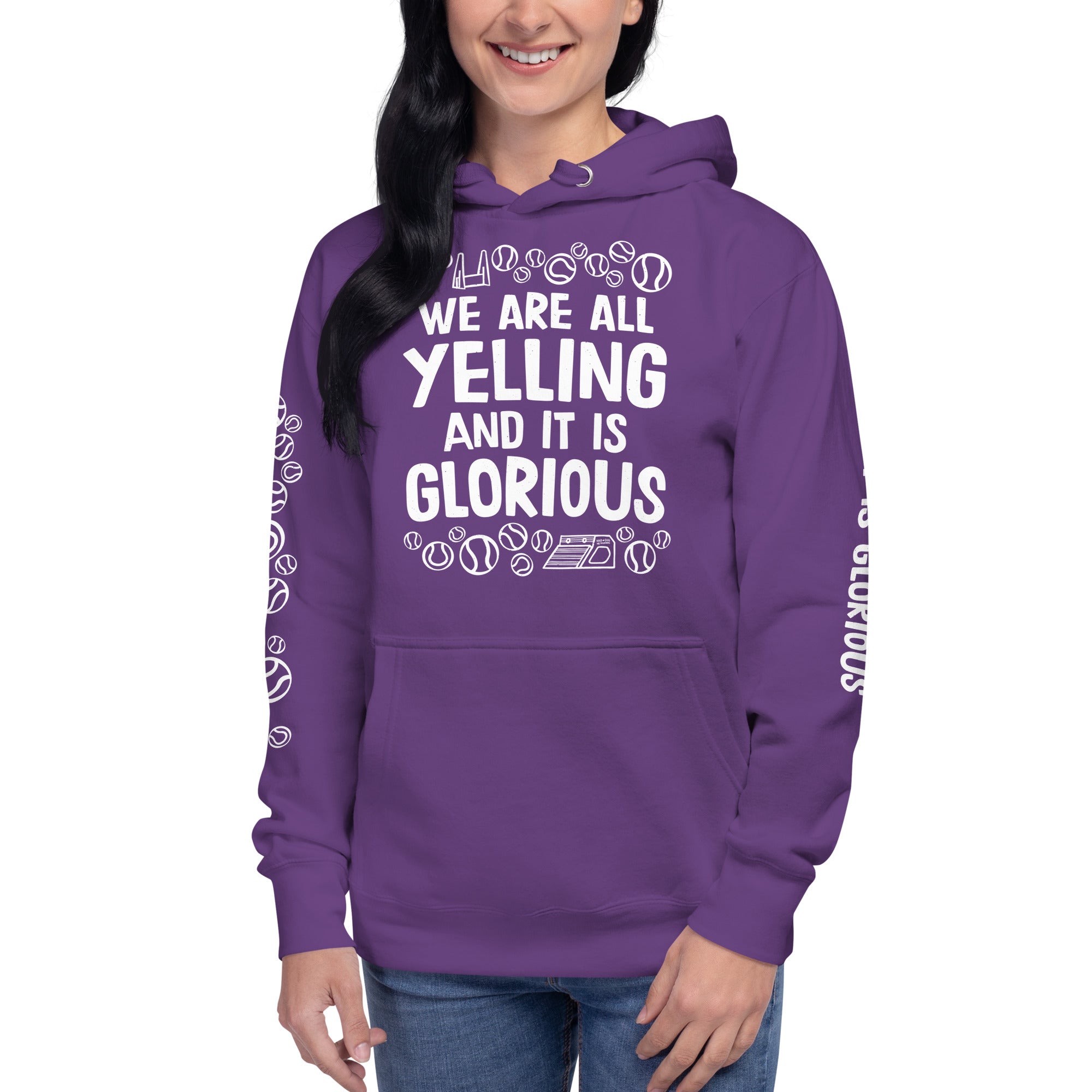 unisex hoodie: flyball = yelling SUPER EDITION
