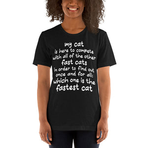 Open image in slideshow, unisex t-shirt: fastest cat
