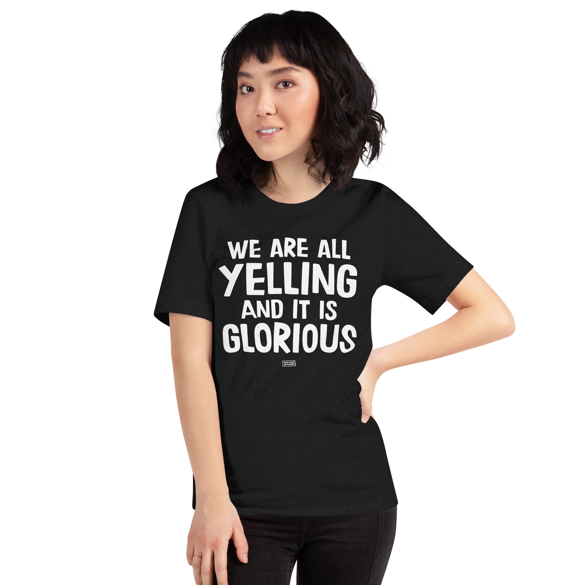 unisex t-shirt: generic yelling