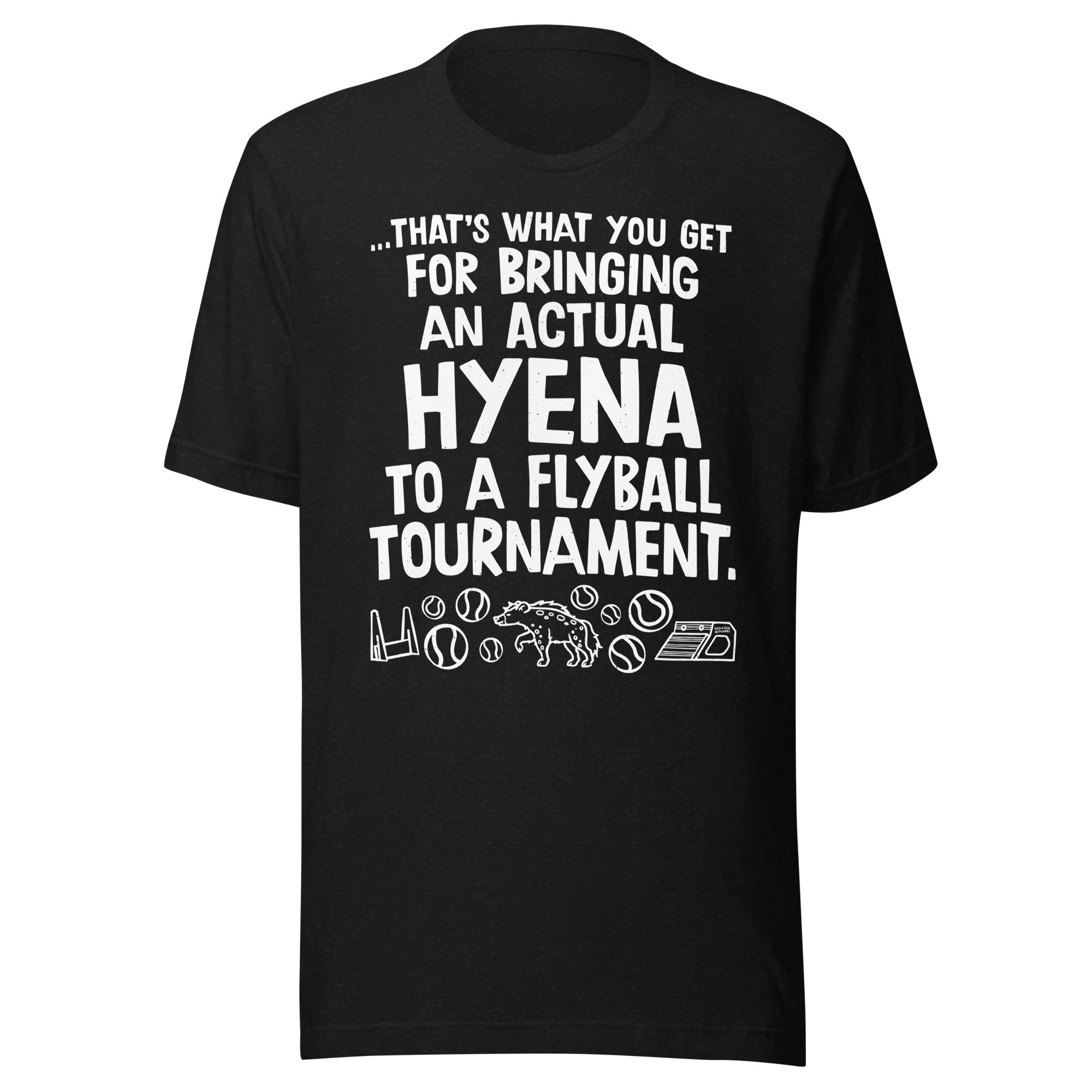 unisex t-shirt: hyena flyball