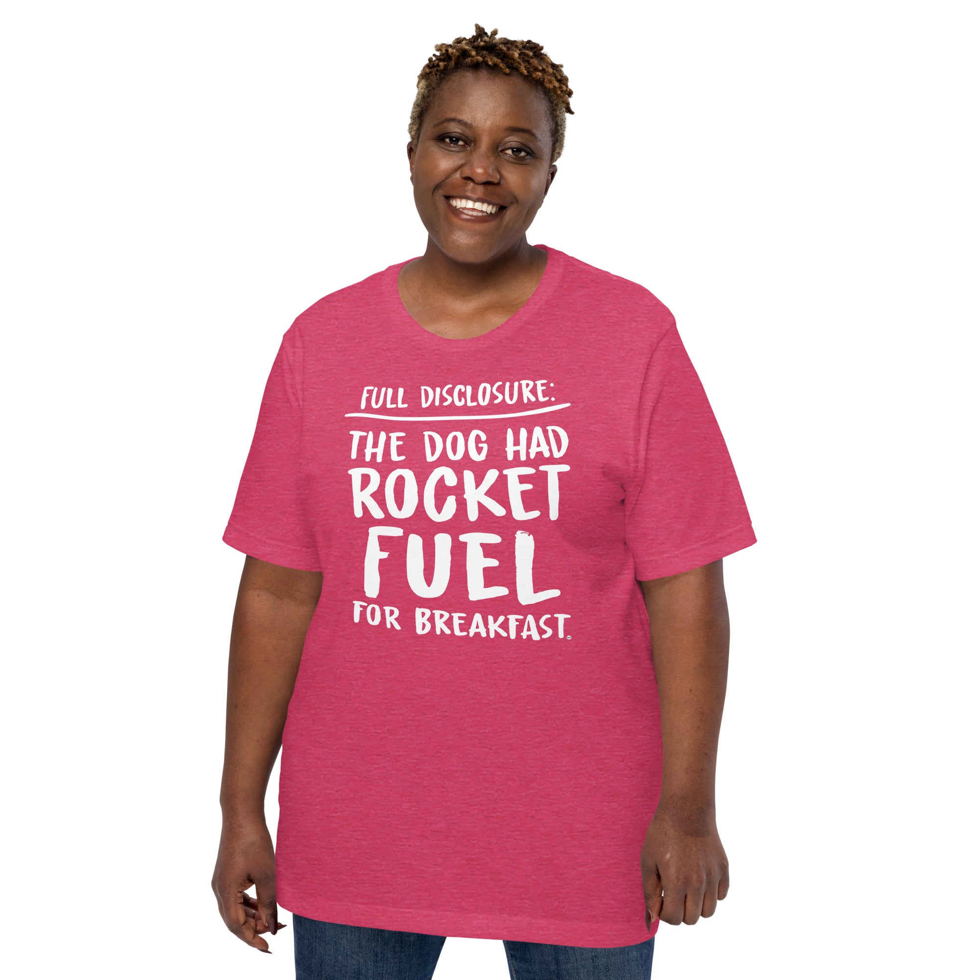 unisex t-shirt: rocket fuel