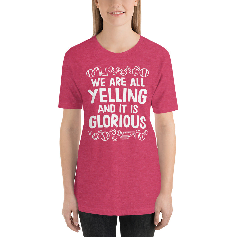 unisex t-shirt: flyball = yelling