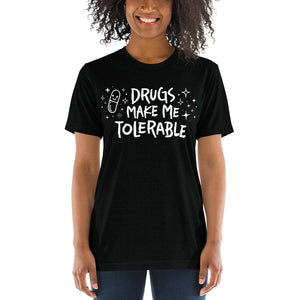 Open image in slideshow, unisex tri-blend t-shirt: tolerable
