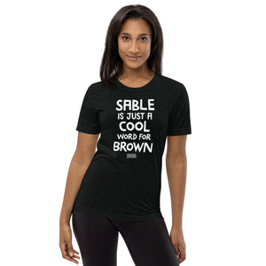 Open image in slideshow, unisex tri-blend t-shirt: sable

