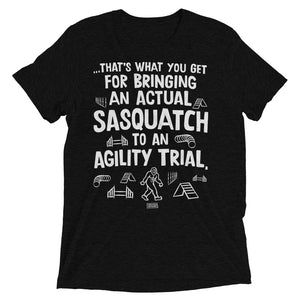 Open image in slideshow, unisex tri-blend tee: sasquatch agility

