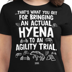 Open image in slideshow, women&#39;s fitted t-shirt: hyena agility
