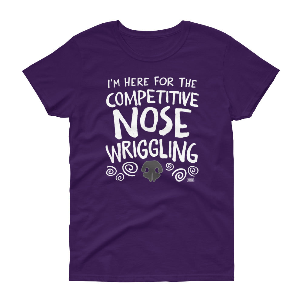 women's crew neck: competitive nose wriggling