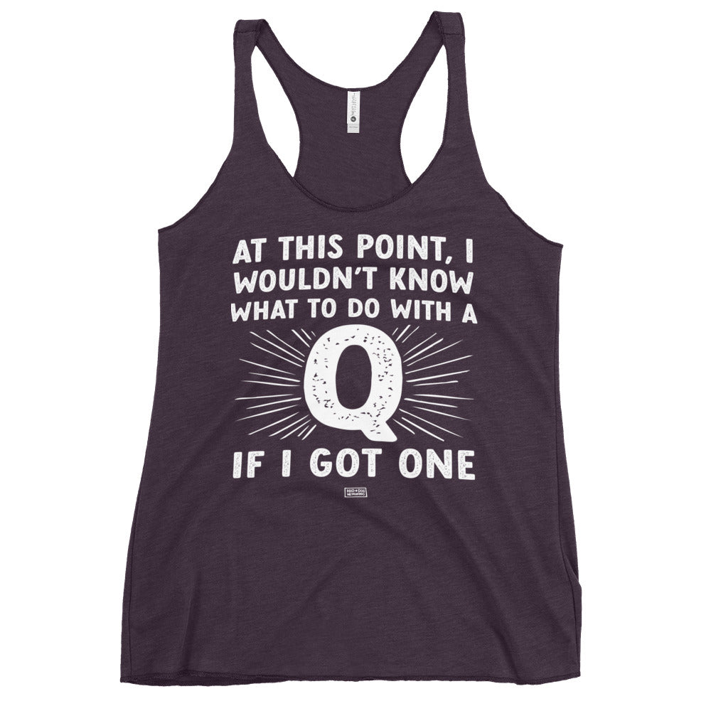 women's racerback: a q? for me? really?