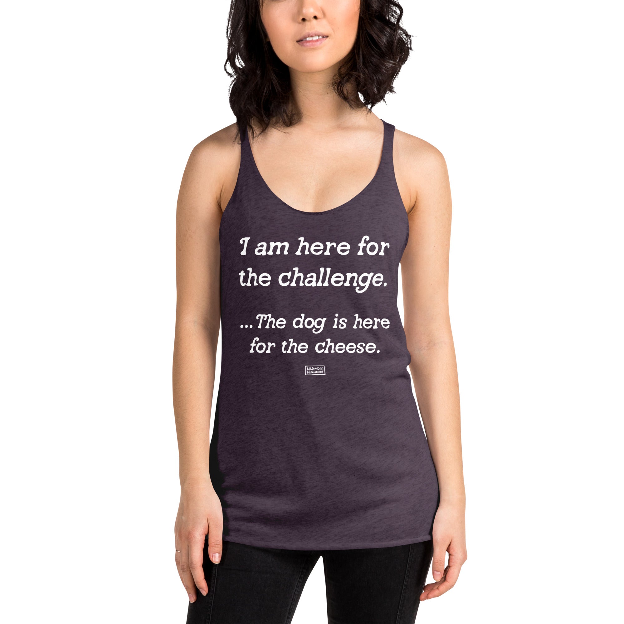 women's racerback: challenge / cheese