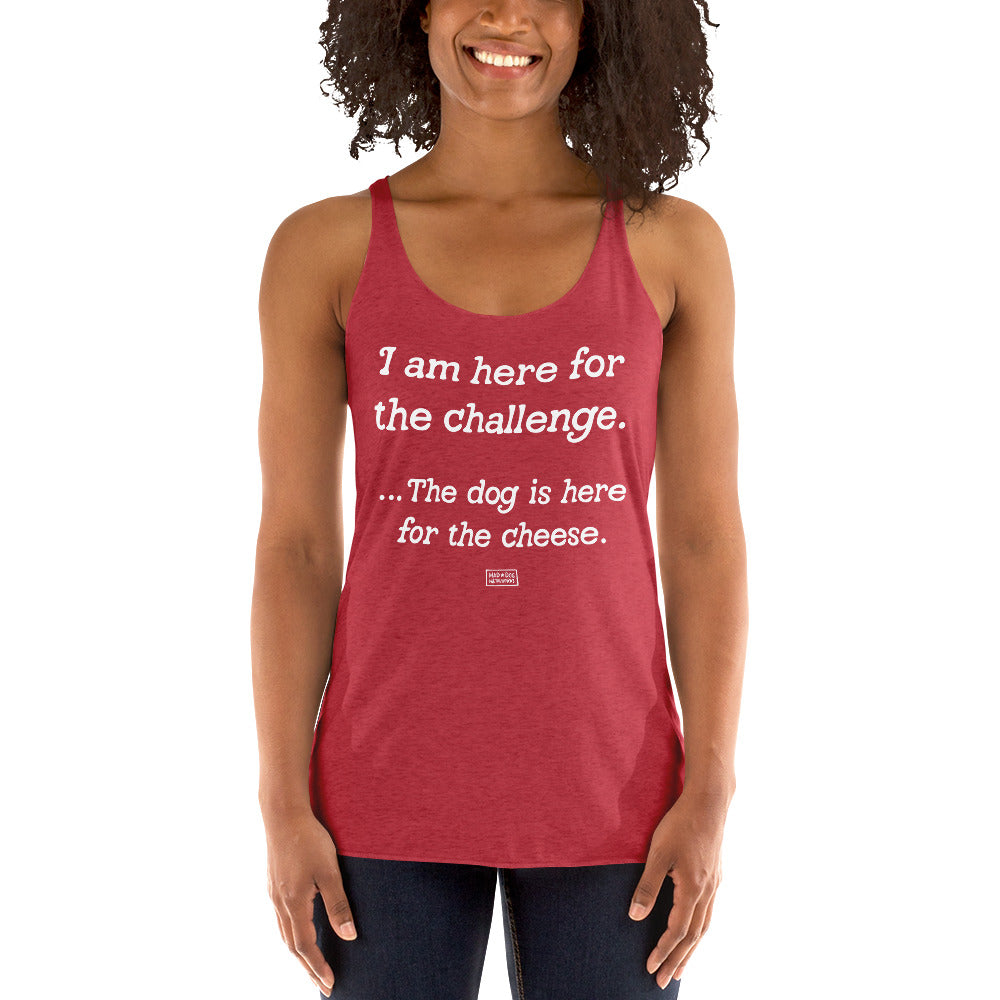 women's racerback: challenge / cheese