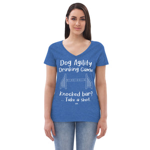 women's recycled v-neck: agility drinking game