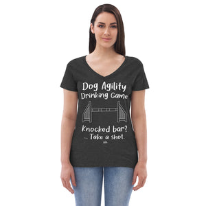 women's recycled v-neck: agility drinking game