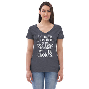 women's recycled v-neck: life choices