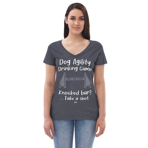 women's recycled v-neck: agility drinking game